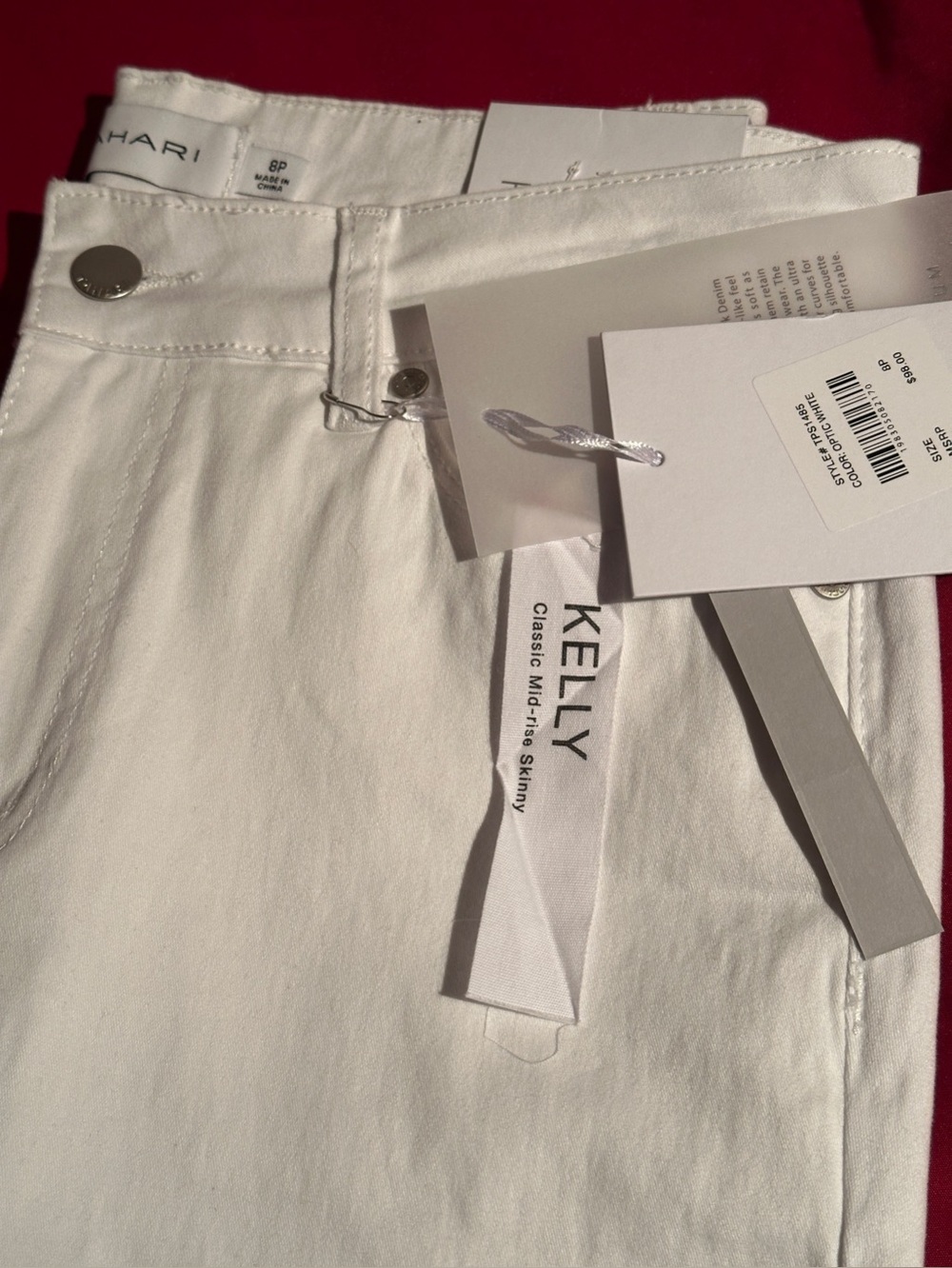 New - Tahari White Denim Sz 8
